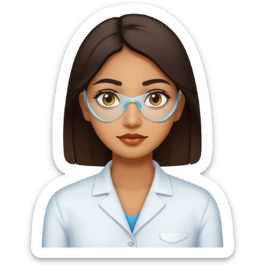 make an emoticon of a woman that has gel-like under eye patches of skincare of transparent color and make the woman slighlty indian, please remove the earrings anf the bindi  sticker