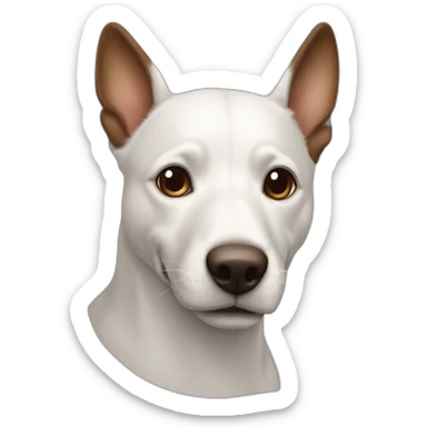 Perro ratonero blanco marrón sticker