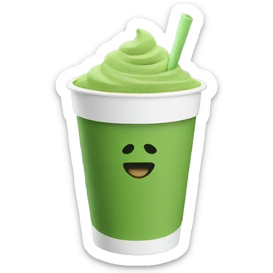 Matcha in a To go cup sticker