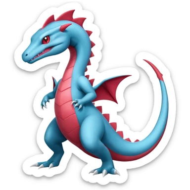 Badass cool salamence-salazzle-hybrid, full body sticker