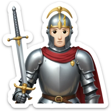 Headless Knight with Sword close up sticker