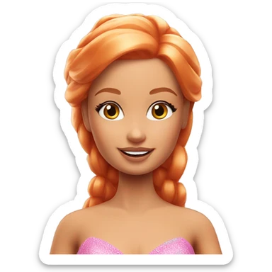 Attractive Barbie ginger fairy sticker