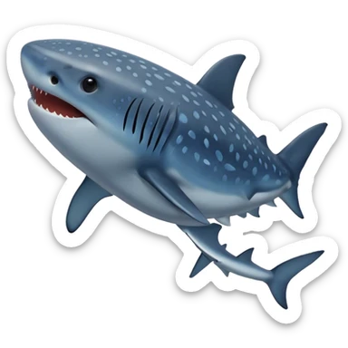 Whale shark no teeth sticker