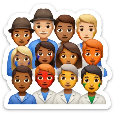 Painters with Paint Stained Faces sticker