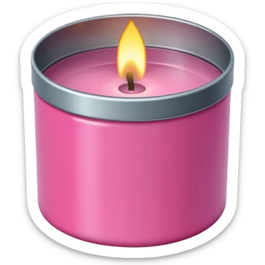 pink candle tin sticker