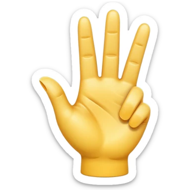 A 3D emoji in iOS emoji aesthetic style of a hand making a trigger-like gesture, with the index finger extended forward and the thumb raised upward, other fingers folded, clean white background, glossy and smooth Apple-style design

 sticker