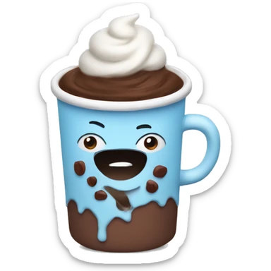 Frozen with hot choclate sticker