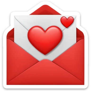 sealed envelope with a heart sticker
