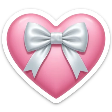 A pink heart with bow sticker