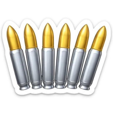 five bullets an the fith one of another color sticker