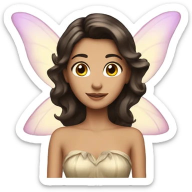 attractive brunette fairy  sticker