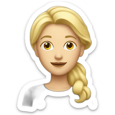 Blonde woman relaxe  sticker