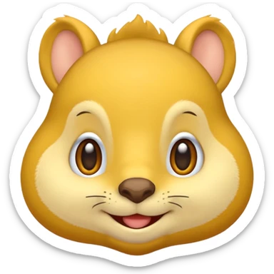 puffed up cheeks, like squirrel cheeks… but on a regular emoji sticker