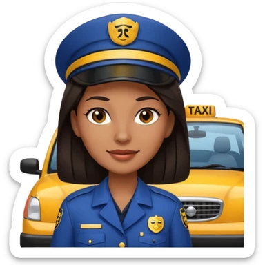  taxi driver woman sticker