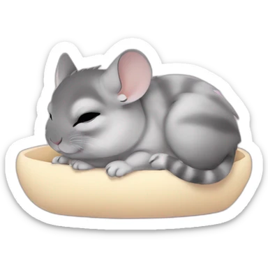 Cute baby chinchilla sleeping sticker