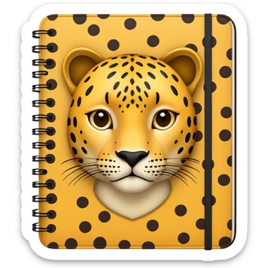 leopard patterned notebook sticker