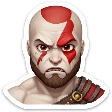 kratos face sticker