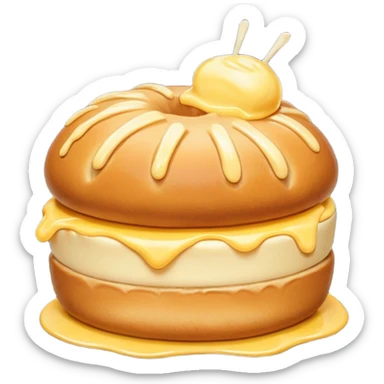 bun with butter sticker