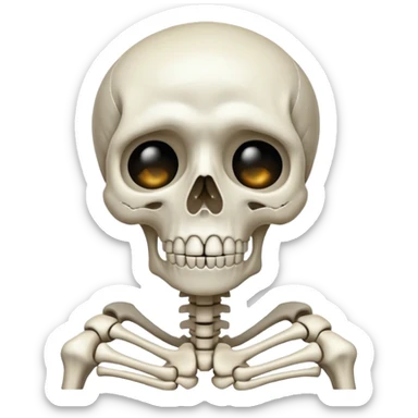 Squelette qui pleure sticker