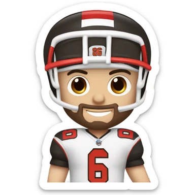  Baker Mayfield wearing number six Tampa Bay Buccaneers jersey sticker