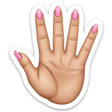 Emoji Hand with Ring finger folded down. The pointer and middle finger should look wet  and pinky finger look muddy.  sticker