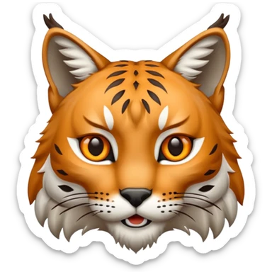 een lynx en vos sticker