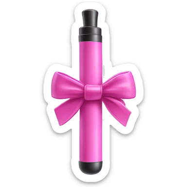 pink vape with a pink bow  sticker