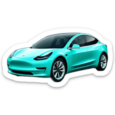 tiffany blue tesla model 3 sticker