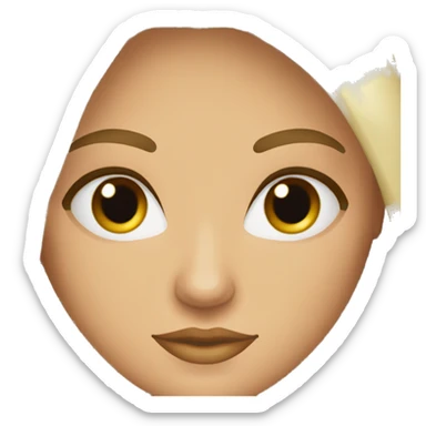 Mujer blanca ojos miel pelo media melena castaña sticker