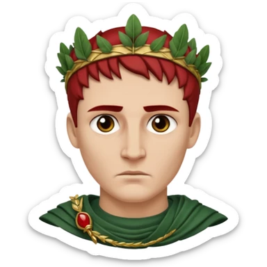 julius caesar young evil wreath sticker
