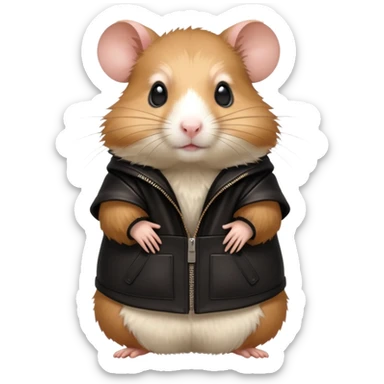 Hamster wearing rick owens sticker
