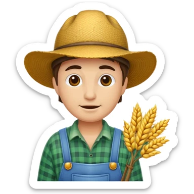 farmer hat sticker