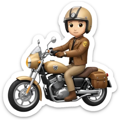 rider riding motorbiker sticker