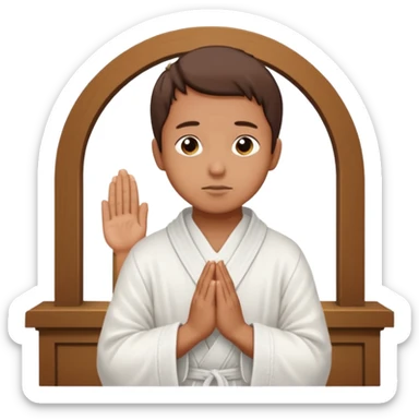 pray to the lord in the peace of our home sticker