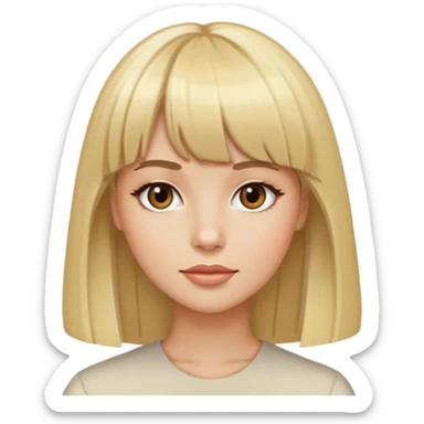 Zumbi mulher de cabelo loiro e franja sticker