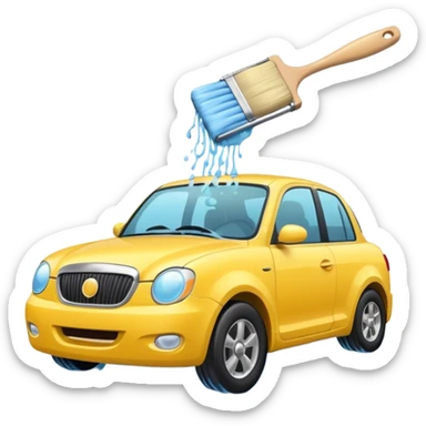 create me an image for a vertical in my super app, Car wash, add a brush sticker