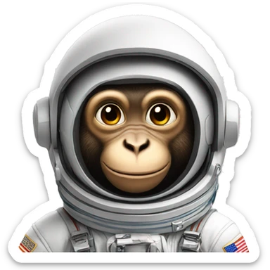 Monkey astronaut  sticker