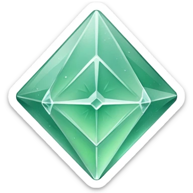 green ice frosted shield sticker