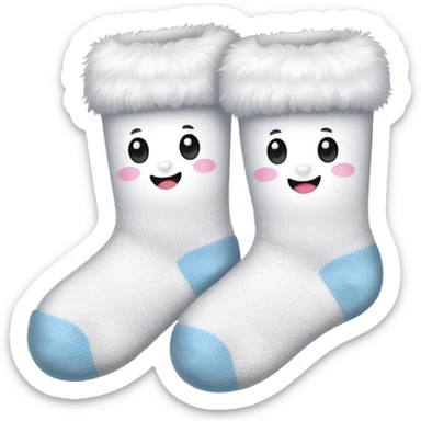 Neutral fluffy socks sticker