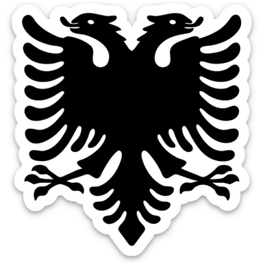 Albania flag icon, simple and bold sticker