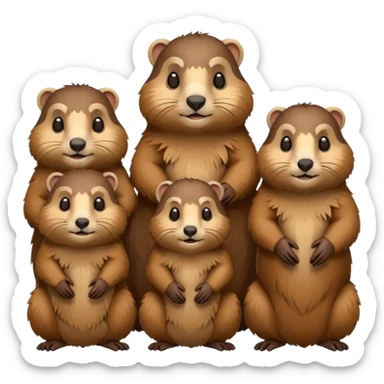 famille de marmotte sticker