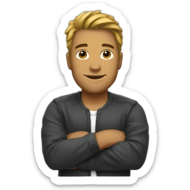 main en forme de J U L sticker