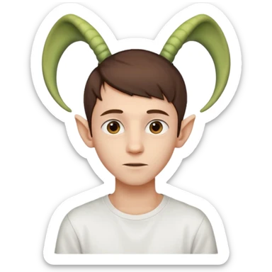24 year old boy with long alien ears sticker