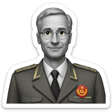 soviet engineer diplomat full scale photoealistic sticker