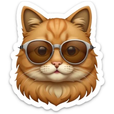 Cat with sunglasses in sticker