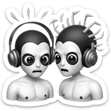 Groove battle black Mexican alien crashed on a white atmosphere insanity torture planet with another black Mexican alien fighting to the death with grooves?! Part 3: idk who died, which means I don’t know who got revived either. But it is a war which means there are thousands, if not millions, of black (and even white) Mexican aliens. Dropping with only shockwaves, blowing up ears and heads with decibels! If the team loses, they just die. No more second or third chances. As such yappatory galonies, let the battle begin! sticker