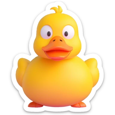 doom duck with angry face sticker
