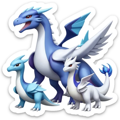 Combination lugia dialga suicne sticker