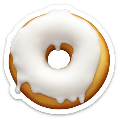 White glue donut  sticker
