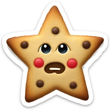 christmas cookie in a Star shape  sticker